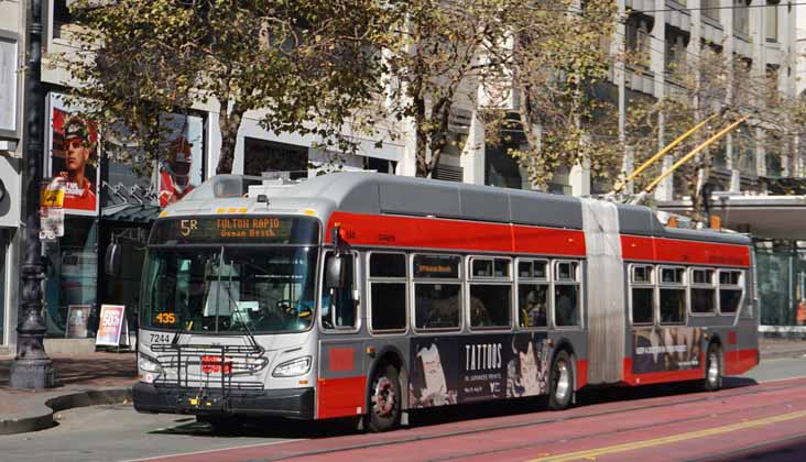 MUNI New Flyer Xcelsior XT60 7244